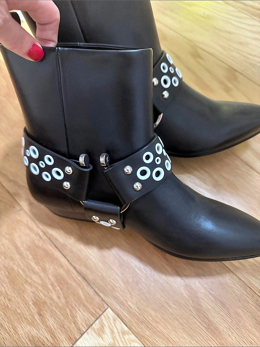 Louis Vuitton Rhapsody Ankle Boot Black Studded Boots